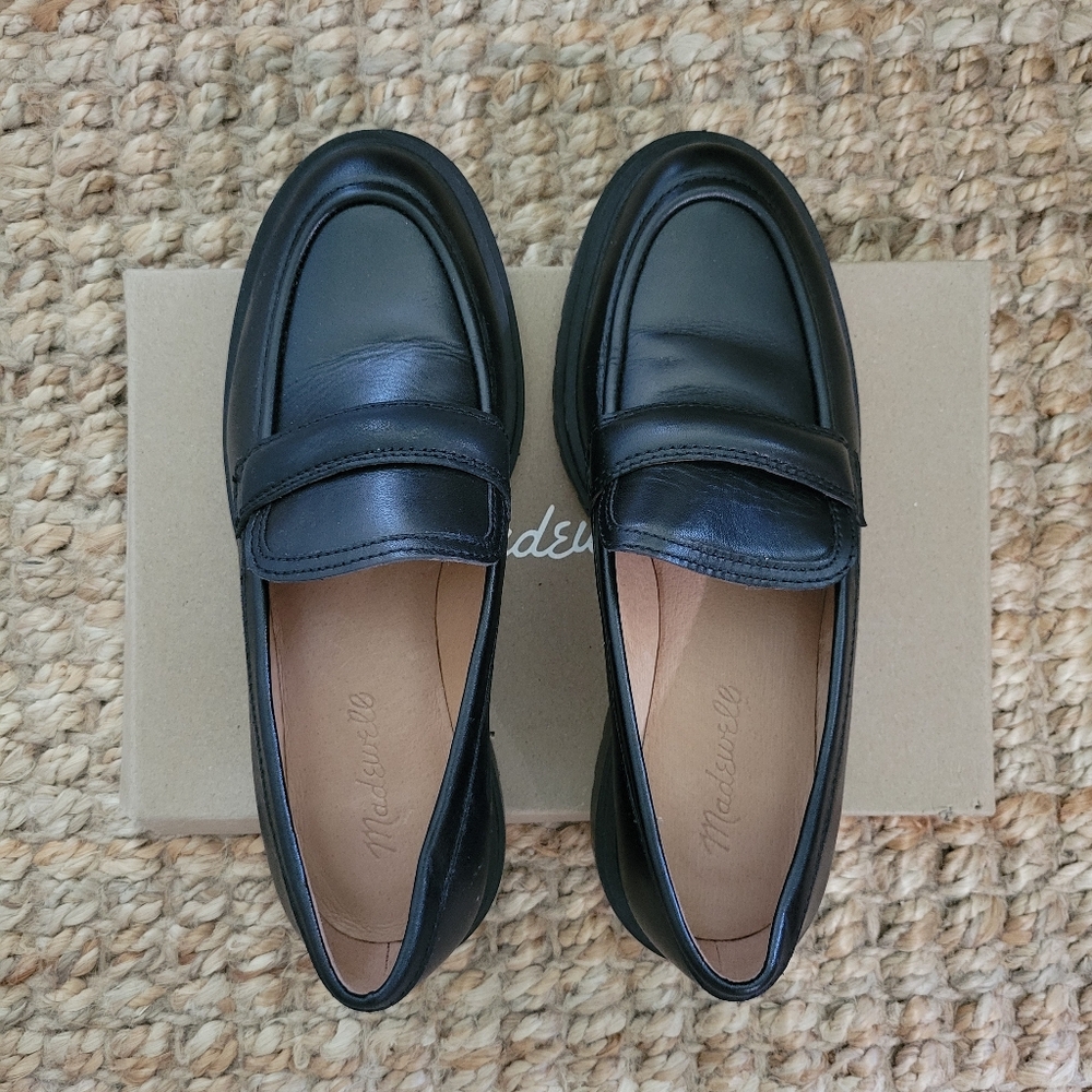 Madewell Black Leather Loafers